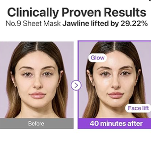 Masque facial complet en soie No9 NAD Bio Lifting, 4 pièces, cadeau offert, masque raffermissant pour le soin anti-âge et raffermissant du visage - Product Image 2