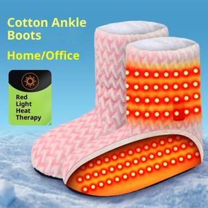 Alat Pijat Kaki Kompres Panas Terapi Fisioterapi NQK <span class=keywords><strong>Factory</strong></span>, Anti Beku untuk Musim Dingin, Berbahan Beludru dengan 96 Lampu LED Merah, Tiga Tingkat Kecepatan - Product Image 3