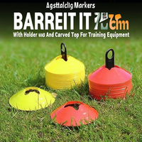 Kit de Barras de Agilidad con 48 Marcadores de 7 cm, Soporte y Parte Superior Tallada para Entrenamiento Deportivo
