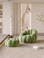 Boconcept crème style blanc paresseux citrouille canapé forme chaise de loisirs tournante moderne velours tissu salon chaise de loisirs