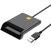 Lector de Tarjetas 2 en 1 con Conector USB A/Tipo C, Lector de Tarjetas Inteligentes con Chip IC CAC (Estándar IOS7816 para Tarjetas IC)