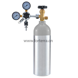 Cấp thực phẩm liền mạch nhôm CO2 Xi lanh khí áp lực cao 3.2L Mini CO2 xi lanh với cga320 van - Product Image 2