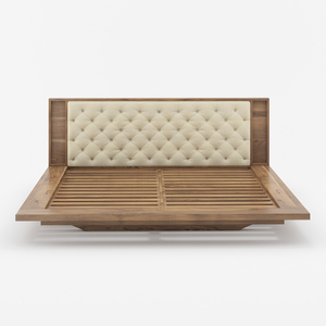 Diseños de <span class=keywords><strong>cama</strong></span> de cuero de madera tapizados modernos con todos los tamaños, muebles de dormitorio interior, <span class=keywords><strong>cama</strong></span> de plataforma de madera con mesita de noche - Product Image 3