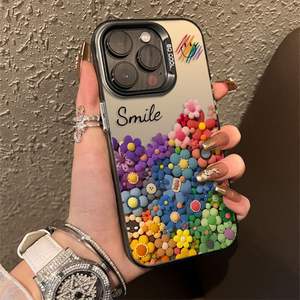 Custodia per telefono con fiore colorato con IMD, design personalizzato, <span class=keywords><strong>Cover</strong></span> rigida antiurto per telefono cellulare, per <span class=keywords><strong>Iphone</strong></span> 17, 15, 14 Pro - Product Image 1