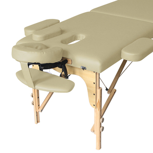 Mesa De madera plegable con 2 secciones De altura ajustable para masaje, cama De Spa portátil, masajeable - Product Image 4