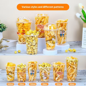 Tùy Chỉnh In 1000Ml Duy Nhất Tường Nhựa Xô Cup Với Nắp Thương Mại Lưu Trữ Thực Phẩm <span class=keywords><strong>Container</strong></span> Cho Khoai Tây Chiên & Bỏng Ngô - Product Image 4