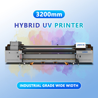 Impresora UV de Inyección de Tinta Semiautomática Híbrida LANQI de 3.2M, de Rollo a Plano, con Cabezales de Impresión Ricoh/Konica para Impresión Digital y de Huevos, Nueva