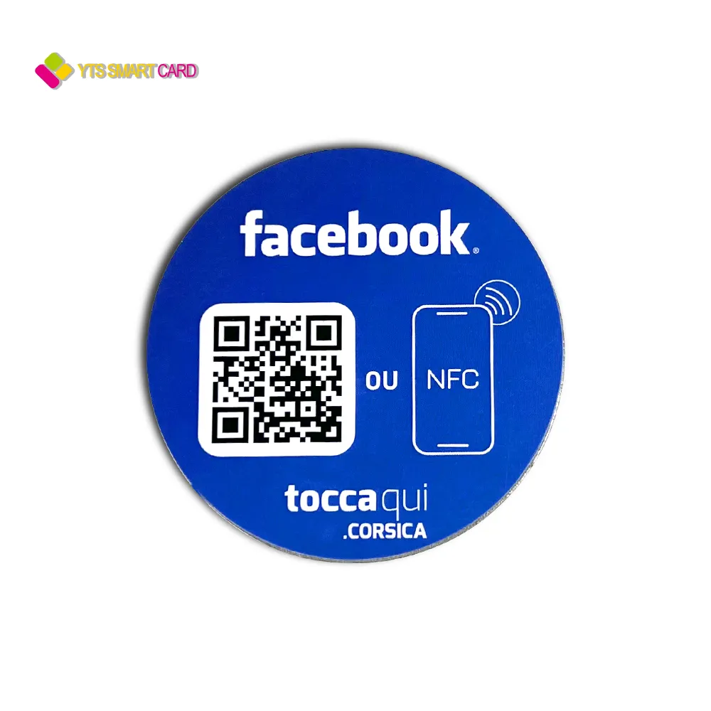 YTS personnaliser l'autocollant époxy NFC rfid 13.56khz notation pvc avec puce NTAG 213/215/216 cartes-cadeaux google play carte d'examen cadeau