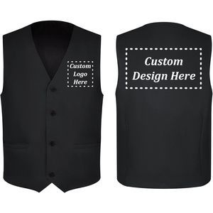 เสื้อกั๊กเซิร์ฟเวอร์พื้นฐานสำหรับทุกเพศ2025ชุดทำงานคอวีมีกระเป๋า2กระเป๋าสำหรับอาสาสมัคร - Product Image 3