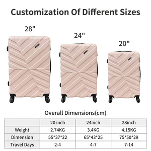 Nuovo Design Set di 4 Valigie in ABS, <span class=keywords><strong>Grande</strong></span> Capacità, Leggere, con Ruote Silenziose a 360° °   Ruote - Product Image 3