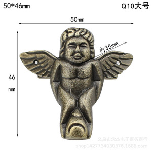Angel Jewelry Box Q10 50x46mm Zinc Alloy Decorative <b>Storage</b> For Cabinet Living Room - Product Image 1