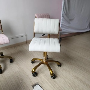 Nail Salon Furniture Barber Shop Small Technician Chair <b>Stool</b> Luxury pink Leather Adjustable Height Pedicure <b>Stool</b> - Product Image 3