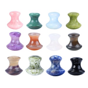 Nero ossidiana onice fungo Guasha lucido stile Feng Shui - Product Image 2