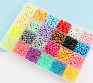 Wholesale beads complete set-Bead Kit for Diy Jewelry Making 24 Girds Water Sticky Beads DIY Art Crafts Wholesale Water Sticky Beads Tool Set Kids Toy