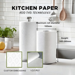 Essuie-mains blanc doux à deux épaisseurs pour se sécher les mains dans les toilettes, les cuisines, les restaurants et les installations commerciales - Product Image 3