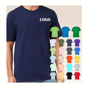 Design Wholesale Men's 100% Cotton T-<b>Shirts</b> Custom Logo Print Long Plain Tee <b>Shirt</b> Custom Logo Print Blank Factory Price US Size - Product Image 1