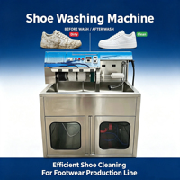 Laveuse et sécheuse de chaussures semi-automatique industrielle pour baskets et chaussures