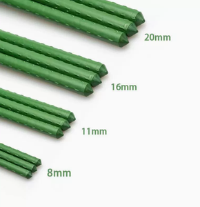 Piquet de jardin en acier revêtu, anti-rouille, avec enveloppe plastique, pour plantes grimpantes (concombres, vigne), support métallique pour treillis - Product Image 1