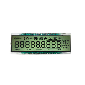 Panel de ventana de gran tamaño personalizado con segmento positivo de 6 dígitos Tn de 16 pines para medidor de <span class=keywords><strong>sensor</strong></span> de flujo de agua con pantalla <span class=keywords><strong>LCD</strong></span> Digital de 3,3 V - Product Image 1