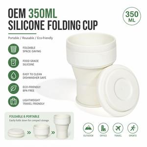 Vaso de Viaje de Silicona Ecológico de 350 ml, Diseño Plegable con Tapa Segura, Libre de BPA y Apto para Microondas, para Bebidas Frías/Calientes, OEM - Product Image 1