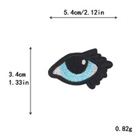 Vente en gros de patchs en PVC brodés en 3D pour groupe de rock de style punk avec logo personnalisé, décorations thermocollantes pour vêtements, patch pour les yeux avec fleur et cœur, dentelle