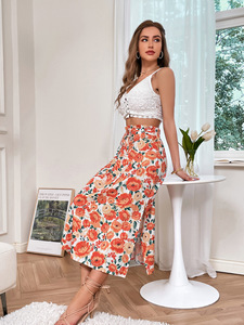 Falda Midi con Estampado de Leopardo para Mujer, Estilo Europeo Americano, Elegante, Ajustada, Sencilla, Informal, de Longitud Media - Product Image 6