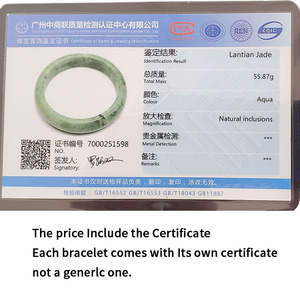 <span class=keywords><strong>Bracelet</strong></span> <span class=keywords><strong>en</strong></span> <span class=keywords><strong>jade</strong></span> naturel de Lantian, <span class=keywords><strong>véritable</strong></span> néphrite, <span class=keywords><strong>jade</strong></span> doux vert aqua, rond, avec certificat, vente <span class=keywords><strong>en</strong></span> gros pour femmes - Product Image 2