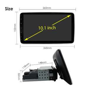 Radio con GPS para coche, reproductor multimedia con pantalla táctil DAB, <span class=keywords><strong>Android</strong></span>, 1 DIN, 10,1 pulgadas, estéreo, cámara de seguridad, <span class=keywords><strong>TV</strong></span> - Product Image 3