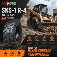 Pneu industriel 11L-16 SKS-1 (R-4) 12PR TL |   Contrôle de précision pour chargeurs, niveleuses et équipements de construction compacts