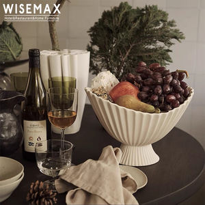 WISEMAX mobili per la <span class=keywords><strong>casa</strong></span> moderna decorazione d'interni ciotola a forma di arte opere economiche in ceramica bianco tavolo da pranzo decorazione per soggiorno - Product Image 4