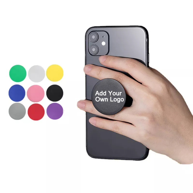 Factory Popular Mobile Accessories Free Custom Logo Printing Phone Grip Holder Poppings Socket Cell Phone Sockets