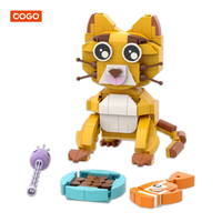 Jouets en briques à assembler pour animaux de compagnie COGO, briques compatibles ABS, ensemble de train
