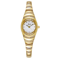 Montre à quartz Goldie GEDI pour femme avec boîtier en alliage, bracelet et cadran à aiguilles, étanche 30M, haute valeur