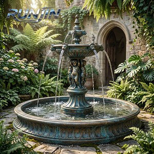Fontaine de jardin en bronze, statue de déesse, petite fontaine d'ange, sculpture d'art métallique pour aménagement paysager - Product Image 2
