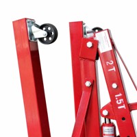 Pont élévateur hydraulique pliable à 6 roues, certifié CE, à cadre en acier robuste de 2 tonnes pour garage de réparation automobile