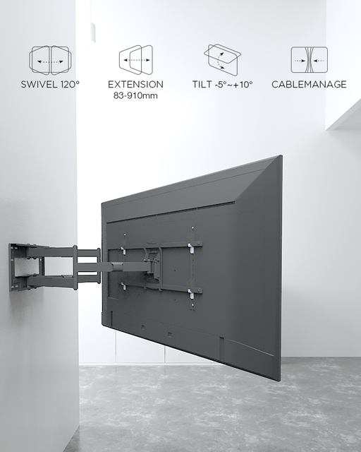 Full Motion TV Wall Mount for 42- 90 LCD Television Motion TV Bracket