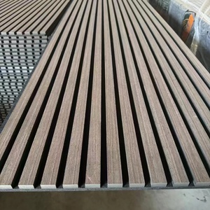 600*600MM européen acoustique bois placage couvert MDF lattes panneau PET feutre Polyester soutenu mur <span class=keywords><strong>plafond</strong></span> <span class=keywords><strong>insonorisation</strong></span> pour - Product Image 6