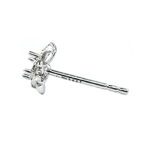 Proveedor de Hong Kong, Joyería de Último Diseño, Aretes de Diamantes Reales en Oro Blanco Sólido de 18K de Alta Calidad para Compromiso - Product Image 3