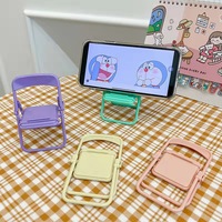 Chaise de bureau miniature pliable portable et réglable, imperméable, en ABS, couleur macaron, pour téléphone portable et iPad, livraison directe 2026
