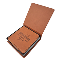 Porte-note en cuir PU personnalisé, mini boîte à mémo créative pour bureau avec impression de logo et options de couleur, vente en gros