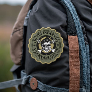 Distintivi Personalizzati per Comuni, Toppe per Uniformi Ricamate in Tessuto Ecologico, Design Rotondo in Rilievo con Velcro - Product Image 1