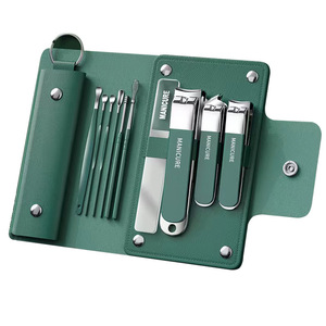 Ensemble de manucure avec étui en cuir PU, outils portables pour le soin des ongles pour adultes - Product Image 2