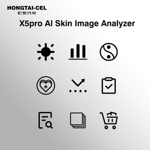X5Pro Profesyonel Yapay Zeka Cilt Analiz Cihazı Salon Kullanımı Nem Kırışıklık Akne Gözenek <span class=keywords><strong>Test</strong></span> Cihazı 8 Spektral Pigment Analiz Cihazı Cilt Tarayıcısı - Product Image 5