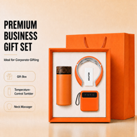 Coffret cadeau d'entreprise de luxe personnalisé pour le bureau article cadeau personnalisé sous vide masseur de cou Power Bank Logo Printing