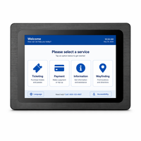 Monitor de Panel Táctil Capacitivo IP65 de 10.1 Pulgadas, Pantalla Integrada para Kiosco, 1280x800 VGA DVI, Sin Ventilador, 12-36V, Terminal de Autoservicio OEM