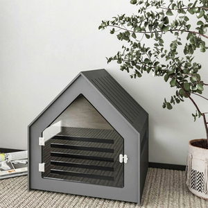 Cama de madera de lujo para mascotas, casa de madera personalizada para interiores para perros y gatos, a la venta, muebles de madera para perros, puerta acrílica, casa para perros - Product Image 6