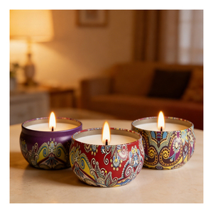 Cute Candle Jar With White Lid Premium <b>Box</b> For Scented Soy Wax Gifting Retail Merchandising Showcase Program - Product Image 3