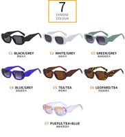 Vente en Gros 2025 Lunettes de Soleil Carrées Rétro de Luxe de Créateur, Vintage Rectangle avec Logo Personnalisé, Lunettes de Soleil Hexagonales de Marque Célèbre