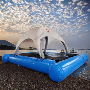 Manufacturer Sells Durable Water Tent Style Trampoline Floats for Summer Water Sports and <b>Entertainment</b> Facilities - Product Image 1
