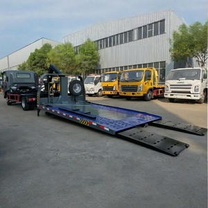 Isuzu New Condition Diesel Manual Transmission One-To-Two Tow <b>Truck</b> High-Altitude Work Rescue Wrecker <b>Flatbed</b> Crane Euro 3 - Product Image 4